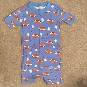 Hanna Andersson Blue S'mores Print Short Pajamas
